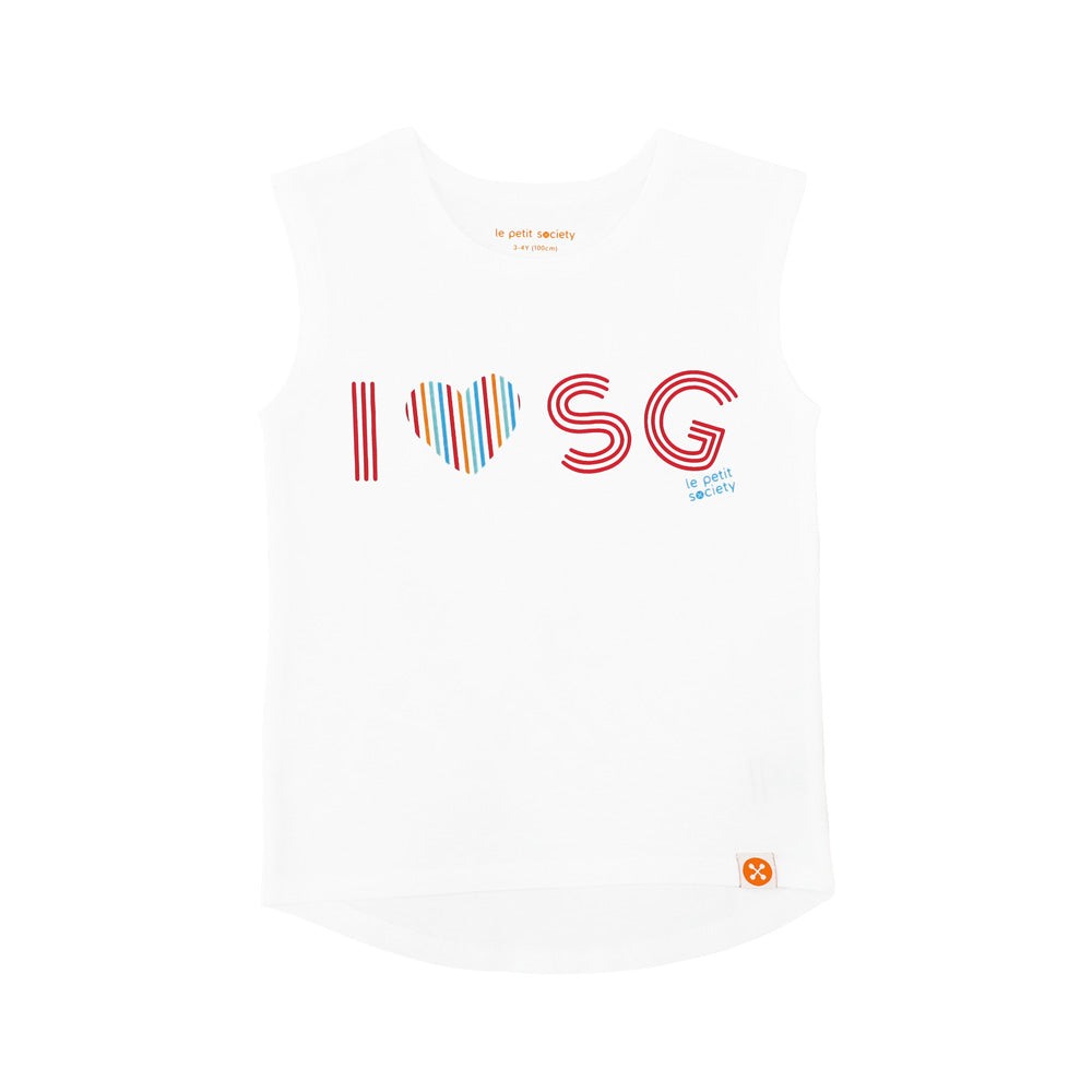 A Singapore Series in "I Love SG" Kids Tank by Le Petit Society — image 10