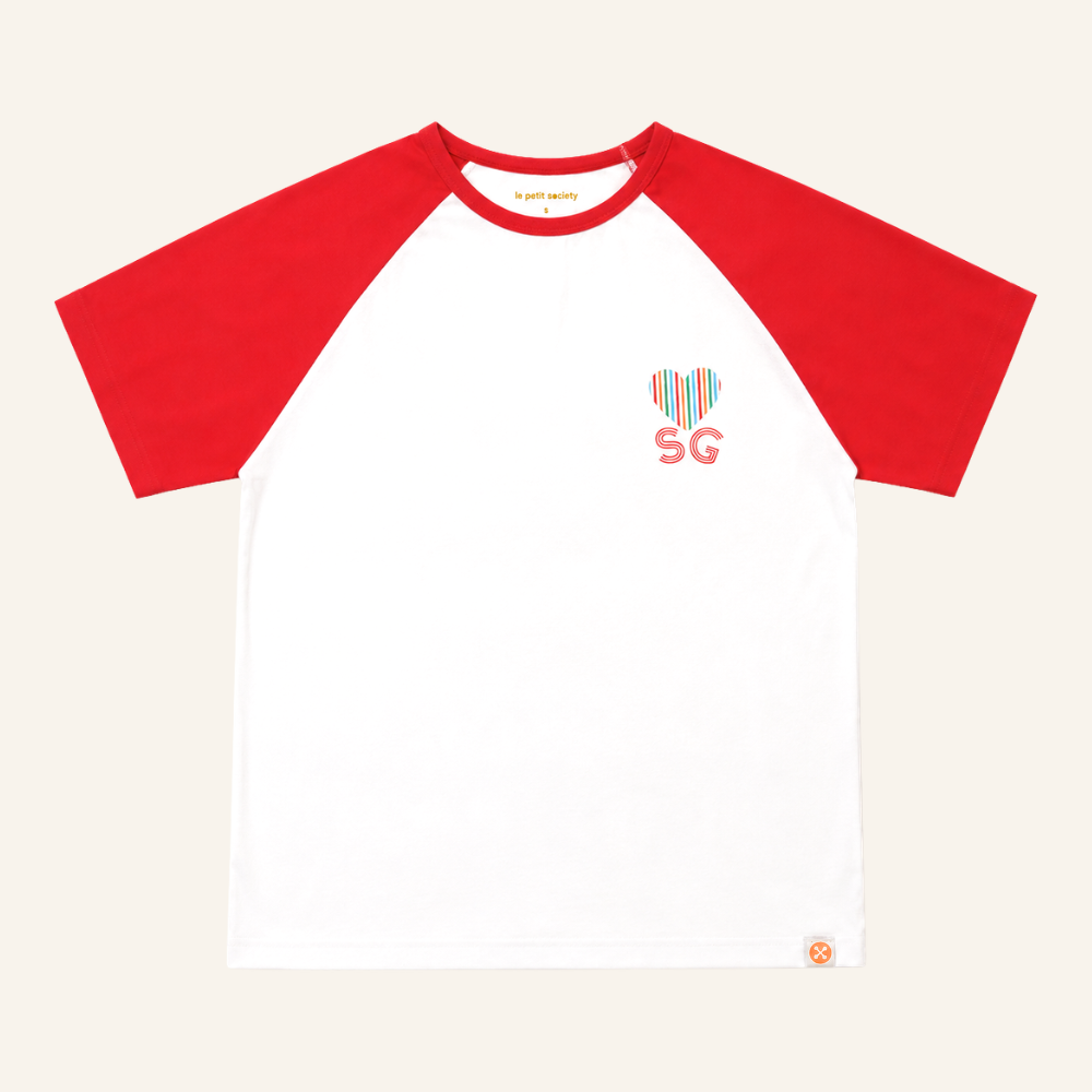 A Singapore Series in "I Love SG" Adult Raglan Tee by Le Petit Society — image 8