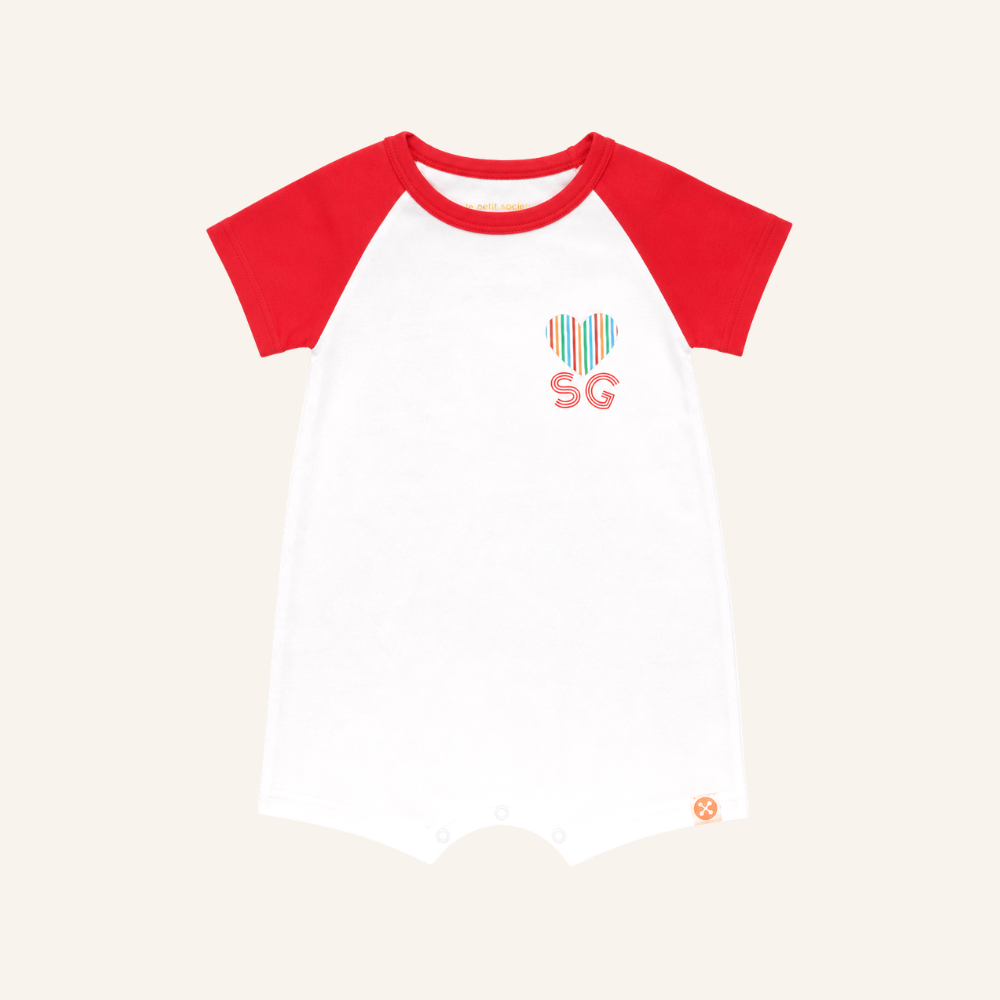 A Singapore Series in "I Love SG" Baby Raglan Romper by Le Petit Society — image 10
