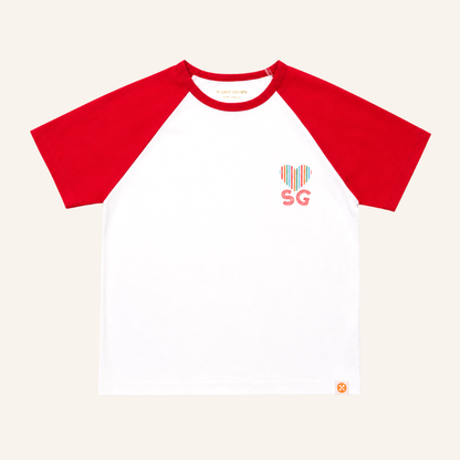 A Singapore Series in "I Love SG" Kids Raglan Tee by Le Petit Society