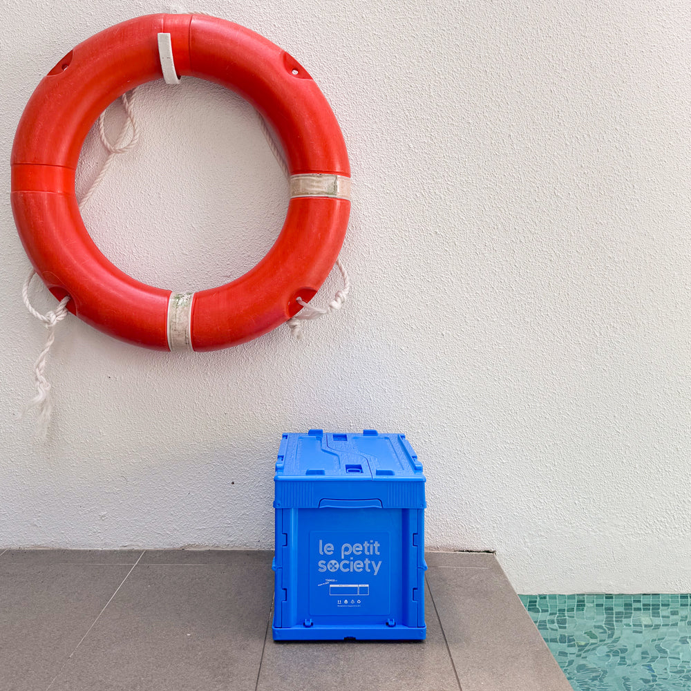 Collapsible Storage Crate (Small) in Bright Blue by Le Petit Society — image 4