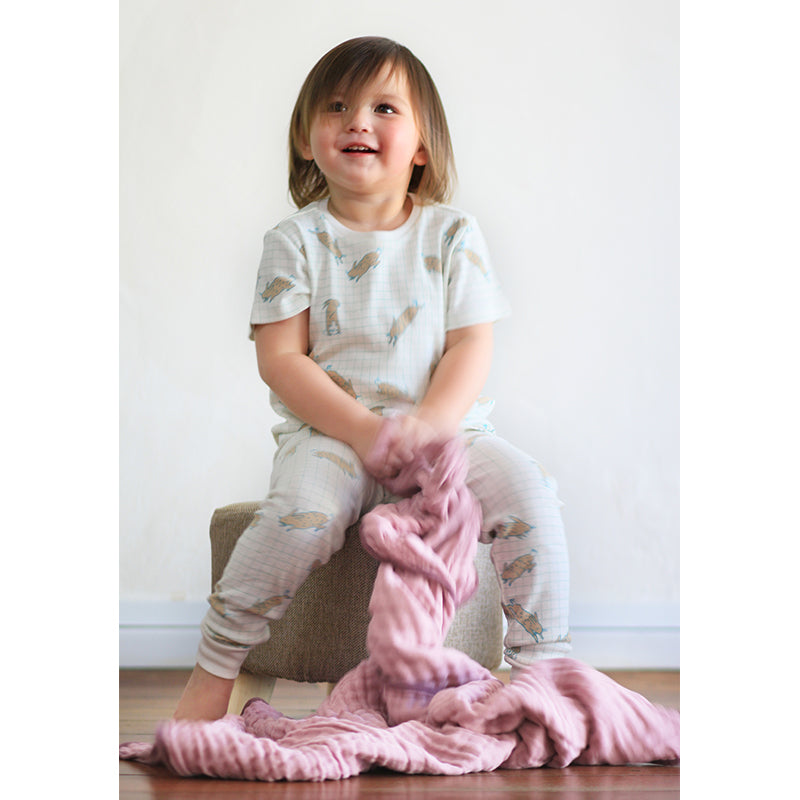 Bath Cape - Bunny in Dusty Pink (Personalisable) by Le Petit Society — image 3