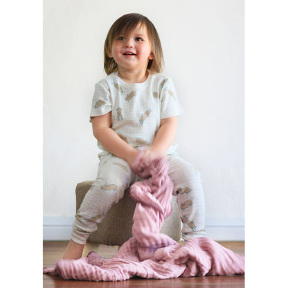 Bath Cape - Bunny in Dusty Pink (Personalisable) by Le Petit Society — image 3