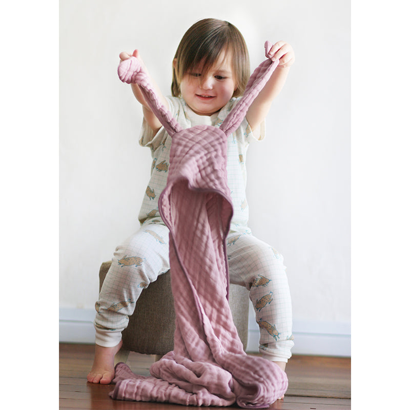 Bath Cape - Bunny in Dusty Pink (Personalisable) by Le Petit Society