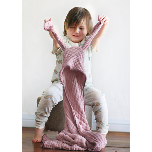 Bath Cape - Bunny in Dusty Pink (Personalisable) by Le Petit Society