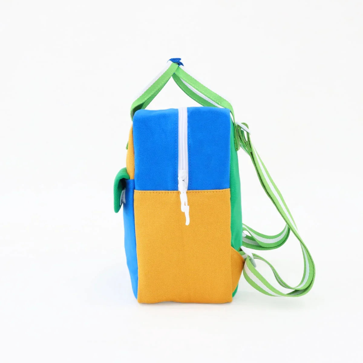 Kids Insulated Backpack in Colour Block - Blue/Green (Personalisable)