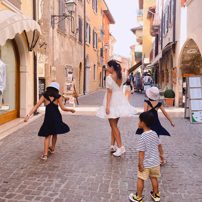 Resort Series - Girls Ruffled Sundress in Navy by Le Petit Society — image 10