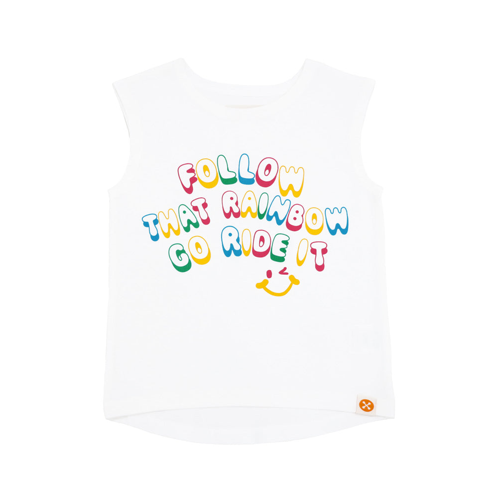 Made For Play in Kids "Follow That Rainbow" Tank Top by Le Petit Society — image 3