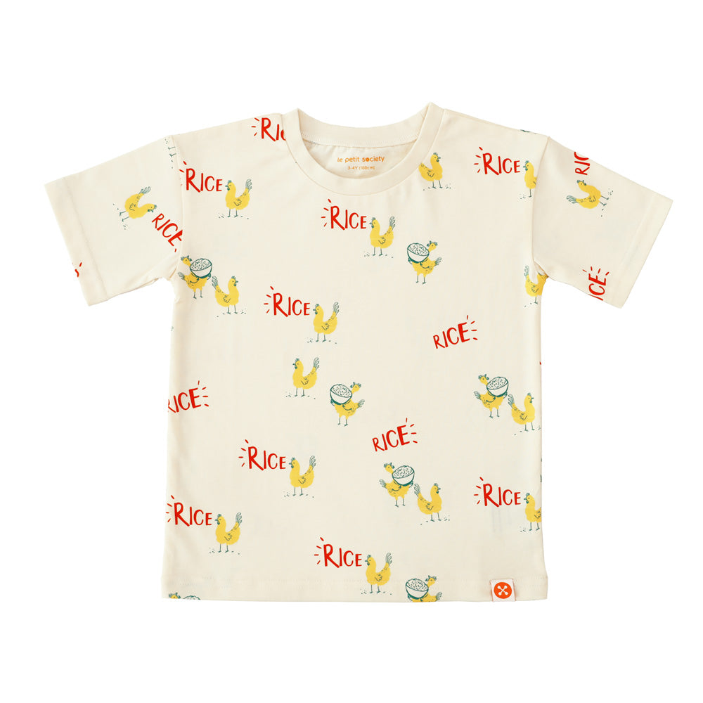 A Singapore Series - Kids Tee in Chicken Rice Print by Le Petit Society — image 4