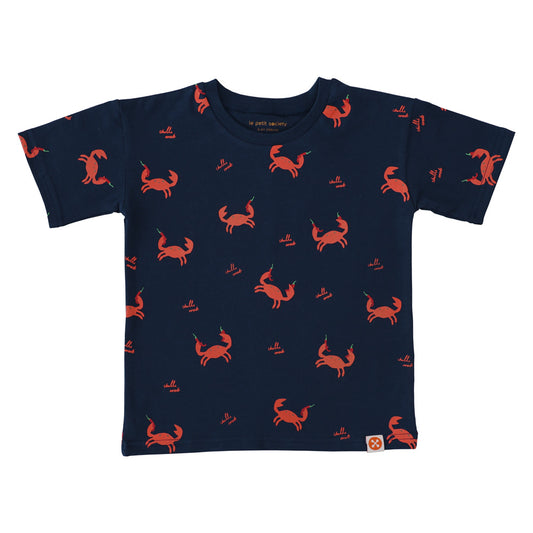 A Singapore Series - Kids Tee in Chilli Crab Print by Le Petit Society