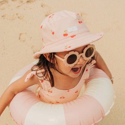 Kids Bucket Hat in Cherry Print by Le Petit Society — image 4