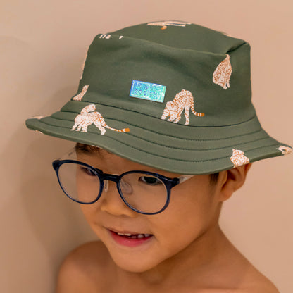 Kids Bucket Hat in Leopard Print by Le Petit Society — image 3