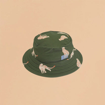 Kids Bucket Hat in Leopard Print by Le Petit Society