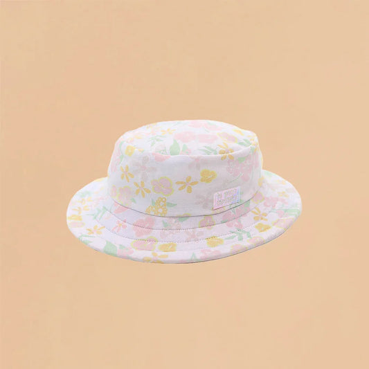 Kids Bucket Hat in Pastel Floral Print by Le Petit Society — image 2