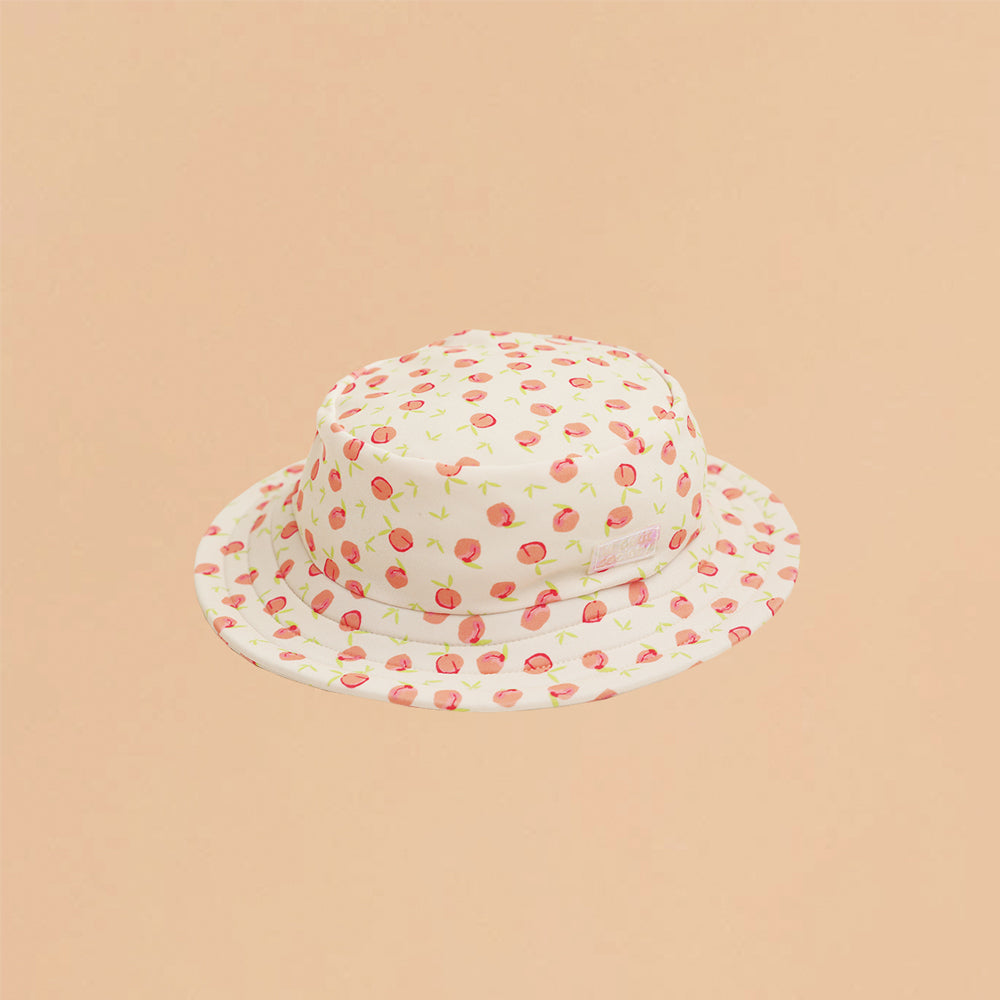 Kids Bucket Hat in Peach Print by Le Petit Society — image 5