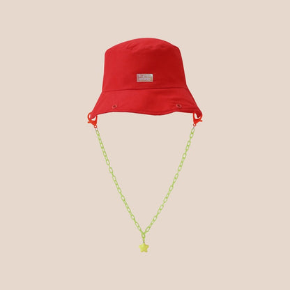 Kids Bucket Hat in Red by Le Petit Society