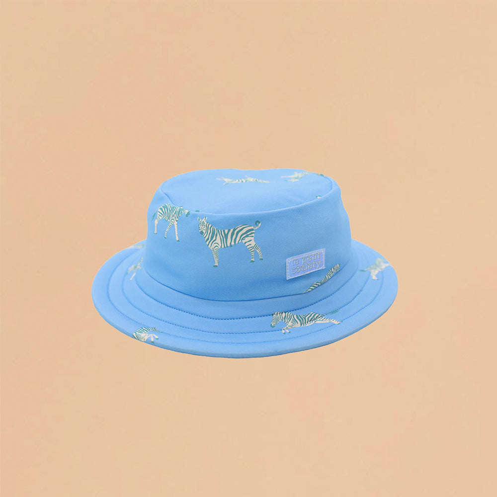 Kids Bucket Hat in Zebra Print by Le Petit Society — image 4