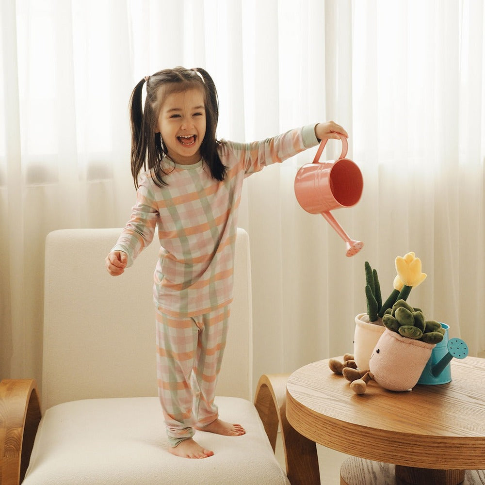 Kids Long Pyjamas Set in Spring Whisper by Selenight Co — image 4