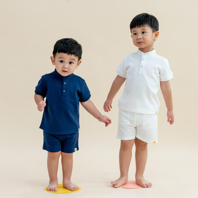 Kids Shorts in White by Le Petit Society — image 4