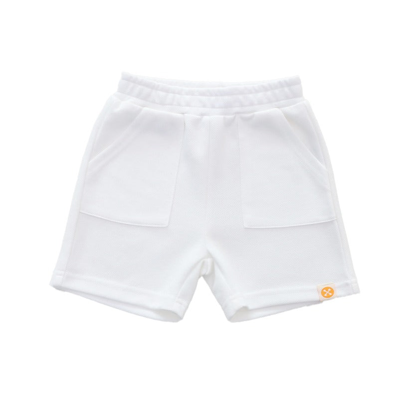 Kids Shorts in White by Le Petit Society — image 7