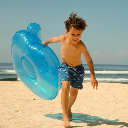 Swim Shorts in Shark Print (Kids) by Le Petit Society — image 9