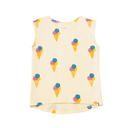 Made For Play - Kids Tank in Ice Cream Print by Le Petit Society — image 3