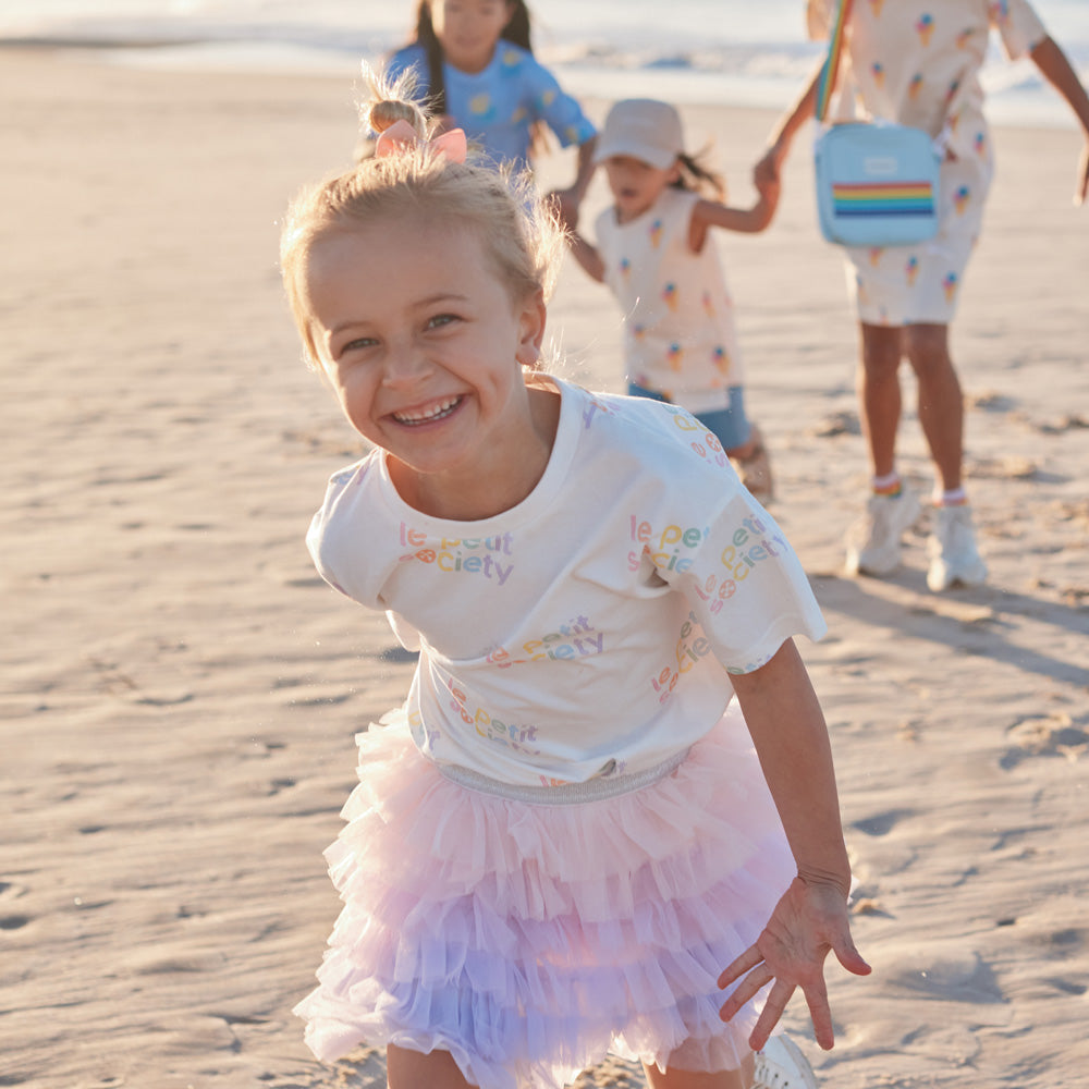 Made For Play - Kids Tee in Rainbow Logo by Le Petit Society — image 2