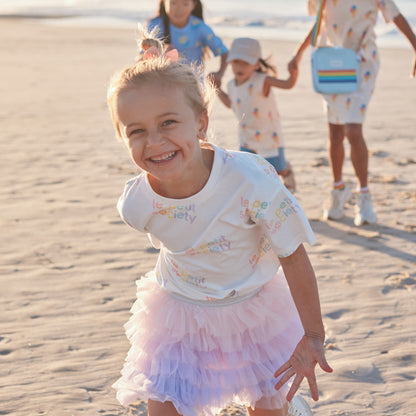 Made For Play - Kids Tee in Rainbow Logo by Le Petit Society — image 2