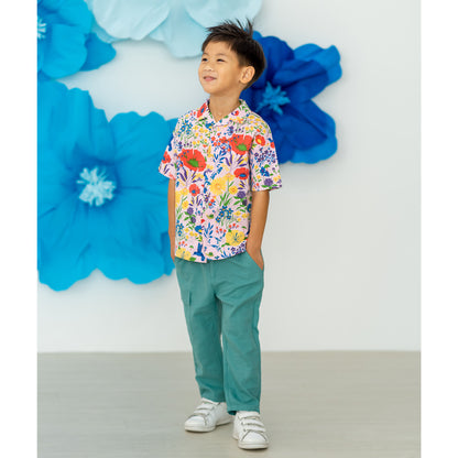 Kids Utility Pants in Green by Le Petit Society — image 9