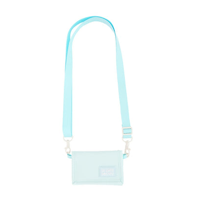 Kids Wallet With Lanyard in Ice Blue by Le Petit Society