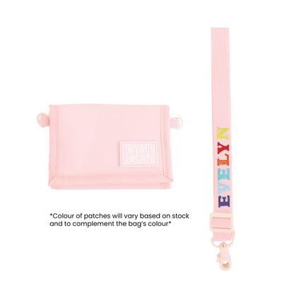 Kids Wallet With Lanyard in Marshmallow Pink by Le Petit Society — image 4
