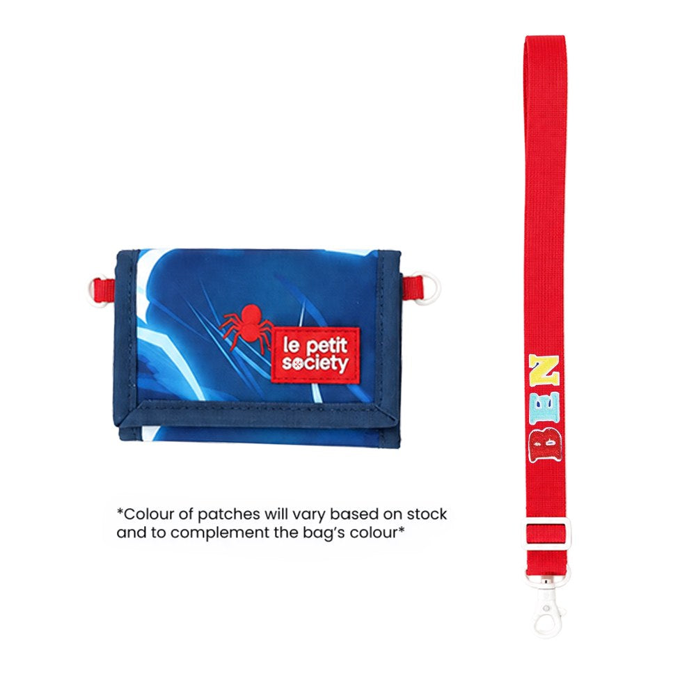 Kids Wallet With Lanyard - Spider