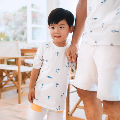 Resort Series - Kids Boxy Tee in Surf Print by Le Petit Society — image 5