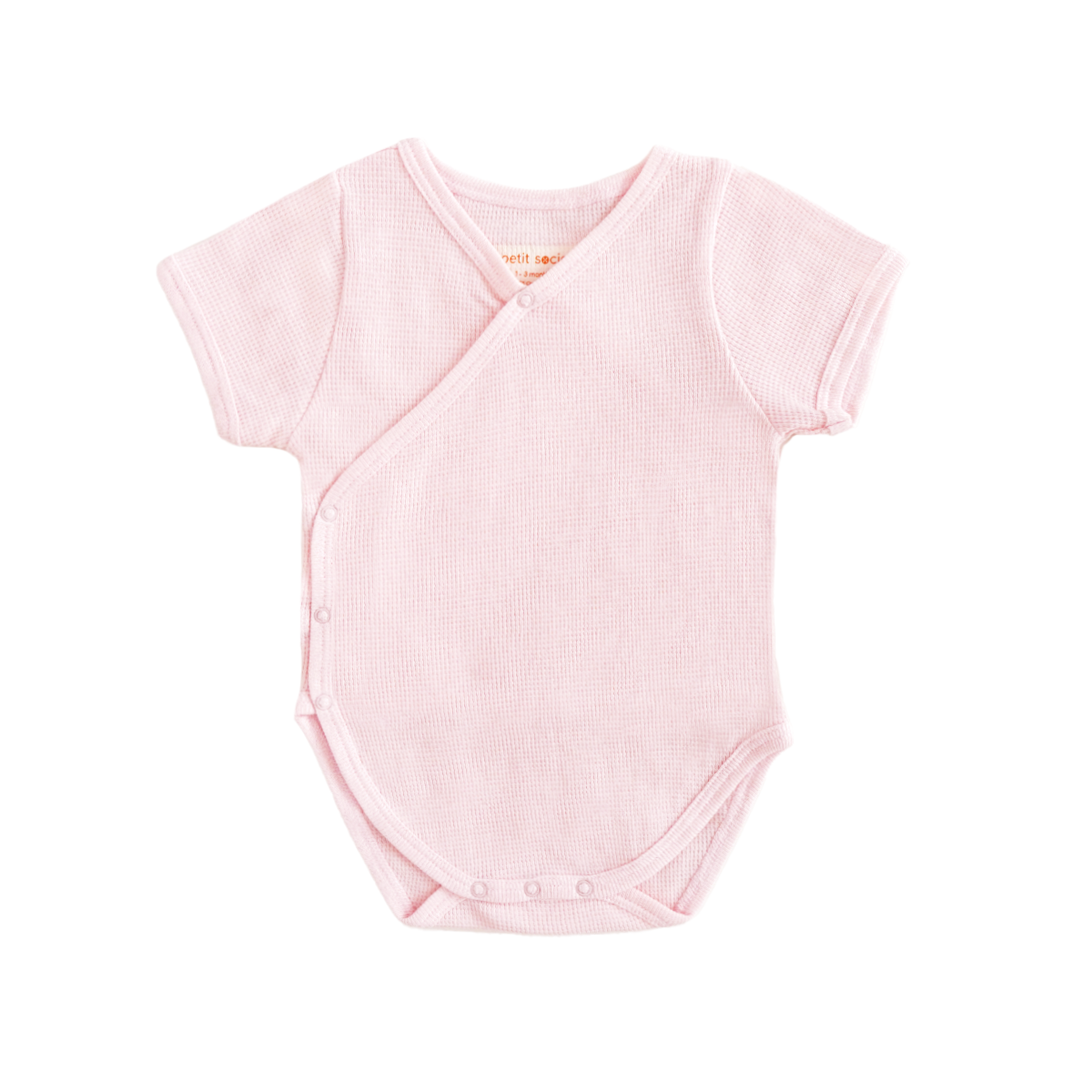 Baby Organic Kimono Romper in Pink by Le Petit Society — image 7
