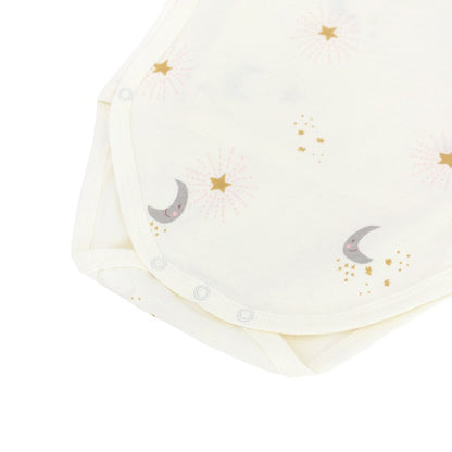 Baby Organic Kimono Romper in Moon & Stars Print by Le Petit Society — image 6