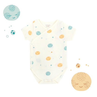 Baby Organic Kimono Romper in Planets Print by Le Petit Society — image 7
