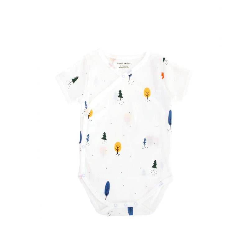 Baby Organic Kimono Romper in Bear Print by Le Petit Society — image 3