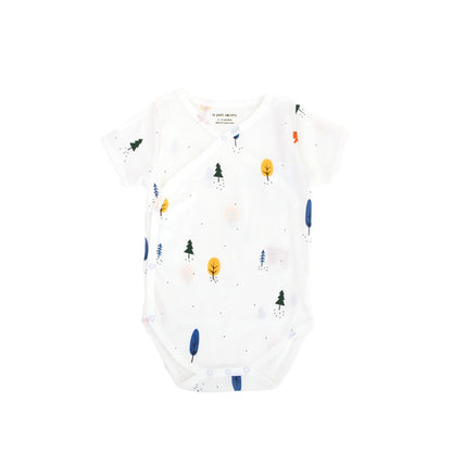 Baby Organic Kimono Romper in Bear Print by Le Petit Society — image 3