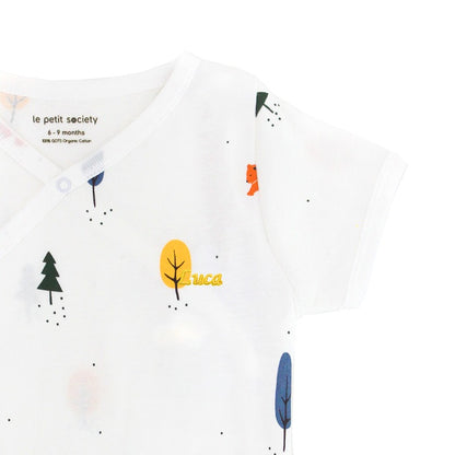 Baby Organic Kimono Romper in Bear Print by Le Petit Society — image 5