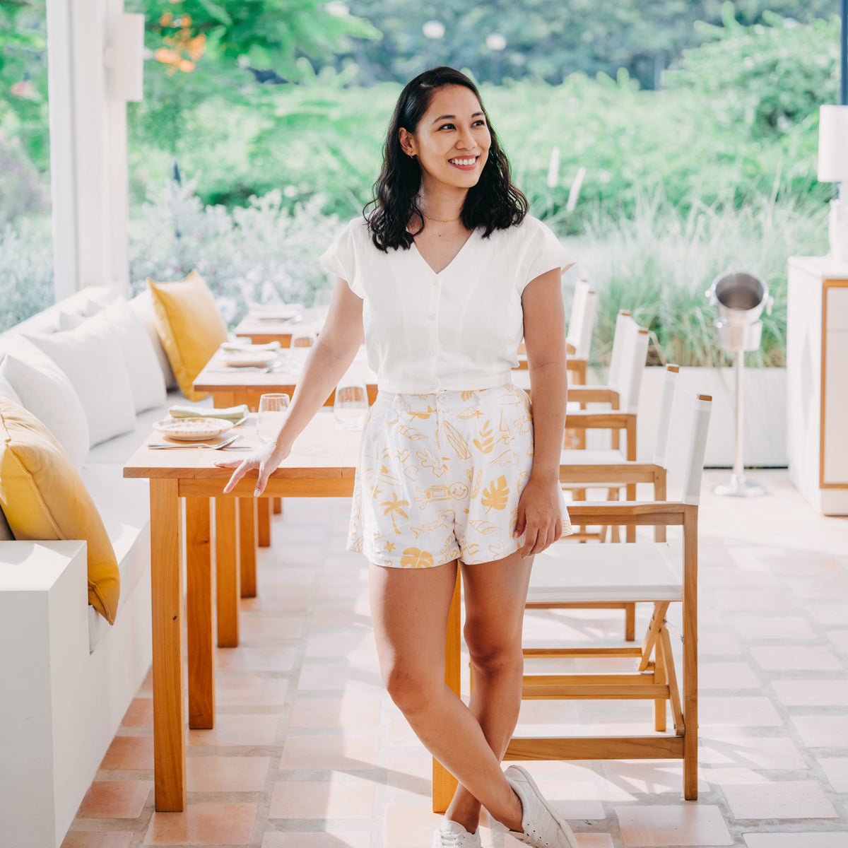 Resort Series - Ladies Shorts in Island Print by Le Petit Society — image 3