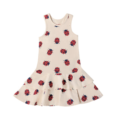 Made For Play - Girls Skater Dress in Ladybug Print by Le Petit Society — image 10