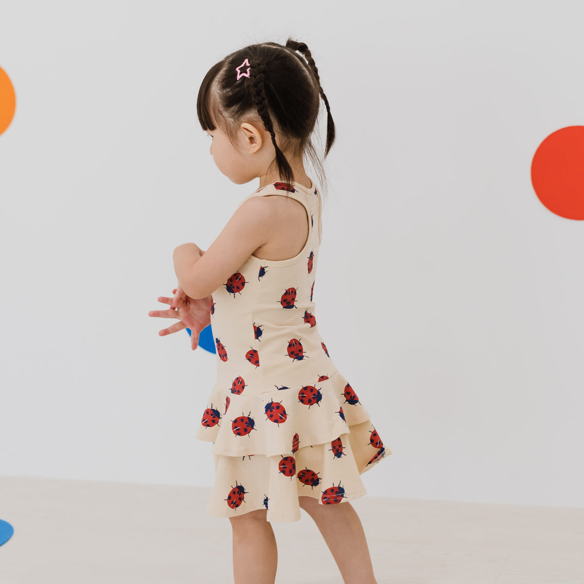 Made For Play - Girls Skater Dress in Ladybug Print by Le Petit Society — image 4