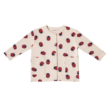 Made For Play - Kids Cardigan in Ladybug Print by Le Petit Society