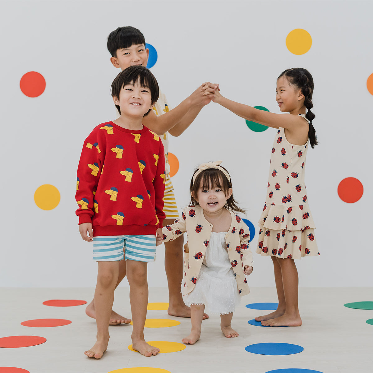 Made For Play - Kids Cardigan in Ladybug Print by Le Petit Society — image 5
