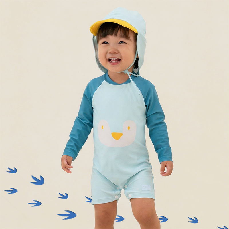 Baby Swimsuit in Penguin by Le Petit Society — image 6