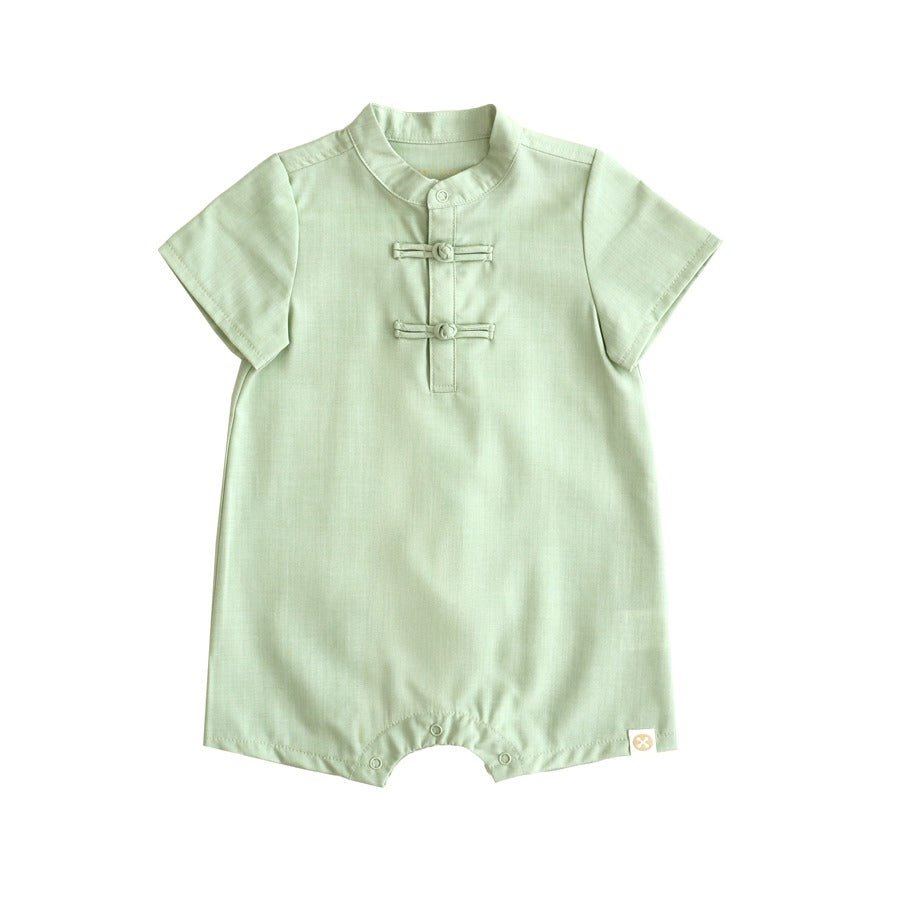 Heritage Series - Baby Boy Romper in Jade by Le Petit Society — image 2