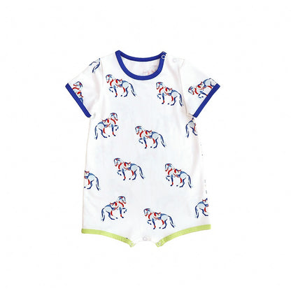 Zodiac Series - Baby Romper in Horse Print by Le Petit Society — image 2
