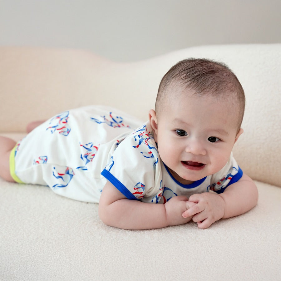 Zodiac Series - Baby Romper in Horse Print by Le Petit Society