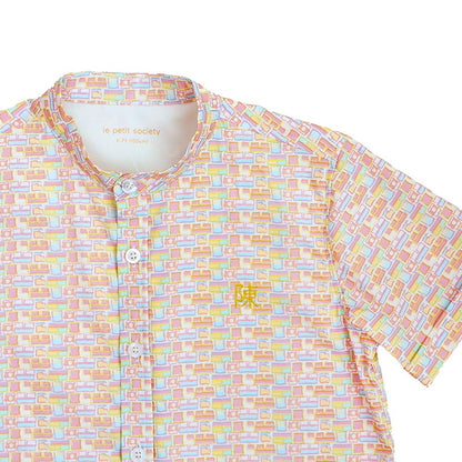 Heritage Series - Boys Shirt in HDB Tweed Print by Le Petit Society — image 4