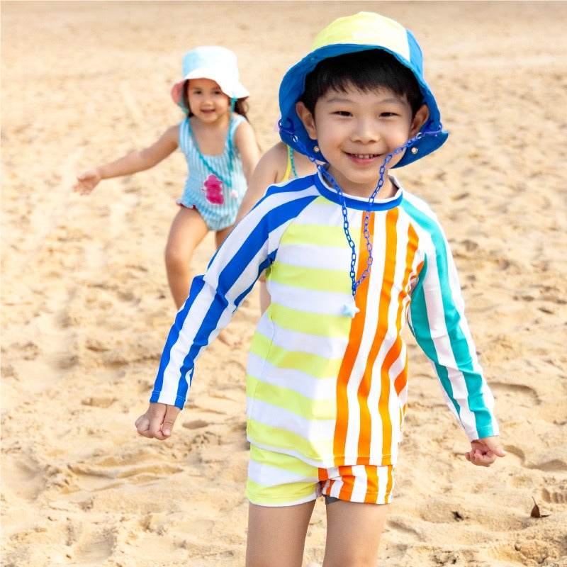 Swim Trunks in Rainbow Stripes by Le Petit Society — image 2
